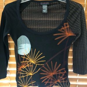 Sheer detail embellished top